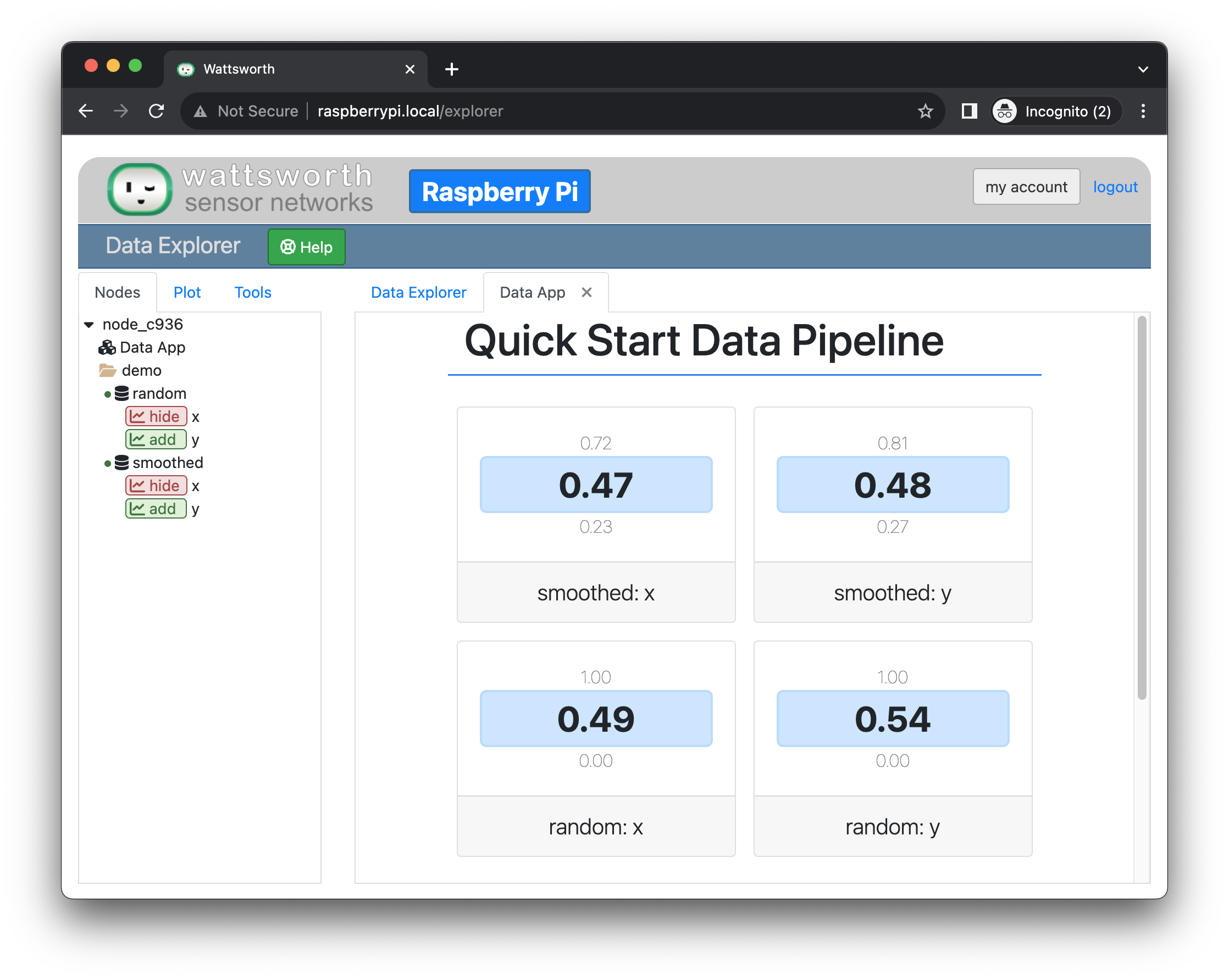 Quick Start Data App